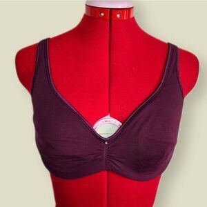 Vintage Olga 36C light coverage convertible bra purple maroon